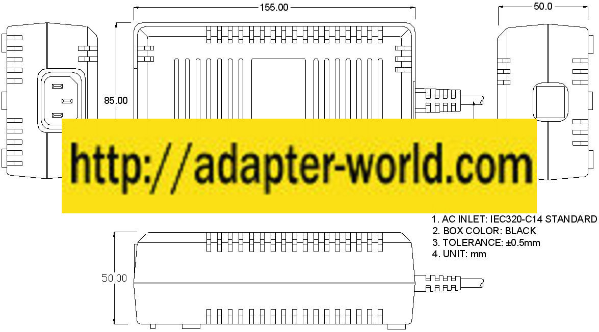 POSIFLEX PW-070A-1Y20D0 AC POWER ADAPTER DESKTOP SUPPLY 20V 3.5A