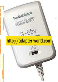 RADIOSHACK 273-1695 AC ADAPTER 3,5,6,6.5VDC 2.5A DIGITAL CAMERA