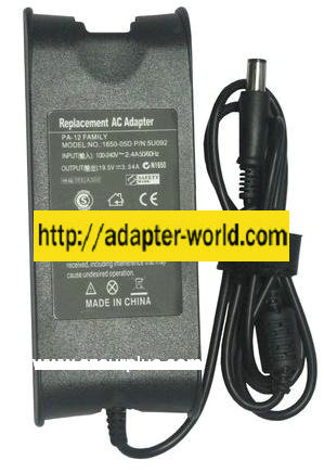REPLACEMENT 1650-05D AC ADAPTER 19.5V 3.34A New -( )- 5x7.4mm R