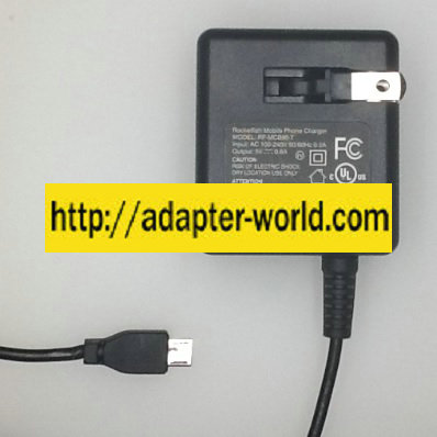 ROCKETFISH RF-MCB90-T AC ADAPTER 5VDC 0.6A New Mini USB Connect