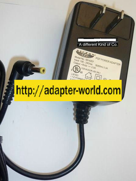 SECTOR 5814207 AC ADAPTER 5VDC 2A 5.4VA NEW -( ) 1.5x2.5x9.8mm