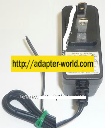 SHANGHAI DY121-120010100 AC ADAPTER 12V DC 1A NEW -( ) CUT WIRE