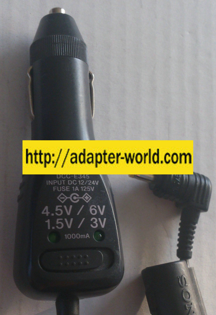 SONY DCC-E345 AC ADAPTER 4.5V/6V 1.5V/3V 1000mA NEW -( )-