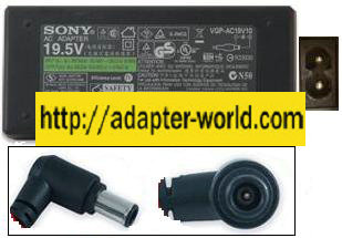 SONY VGP-AC19V10 AC ADAPTER 19.5VDC 4.7A NOTEBOOK POWER SUPPLY