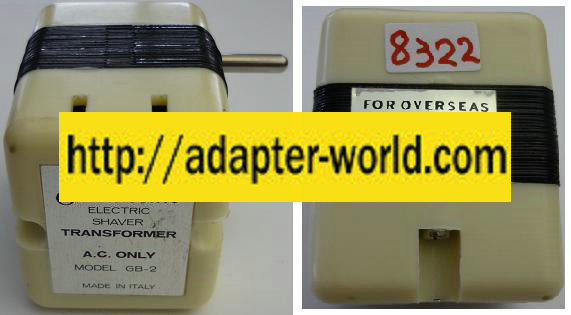 SUNBEAM GB-2 AC ADAPTER 110-120VAC NEW TRANSFORMER SHAVER CANAD
