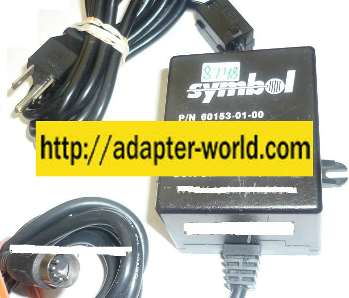 SYMBOL 60153-01-00 AC ADAPTER 15VAC 2.5A NEW ~(~) 5PIN 13mm CLA