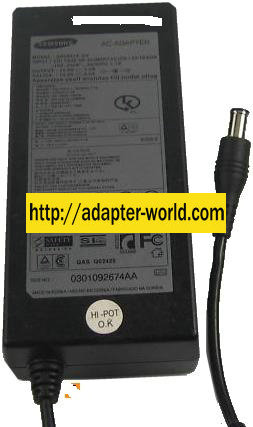 Samsung AP04214-UV AC ADAPTER 14VDC 3A -( ) Tip 1x4.4x6x10mm 100