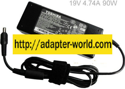 TOSHIBA PA-1900-23 AC ADAPTER 19VDC 4.74A -( ) 2.5x5.5mm 90W 100