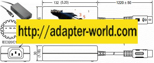 Cincon TR25D-02y11A02 ACb Adapter 12vdc 1.3A 5vdc 2A 5Pin Din 13