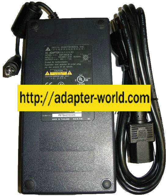 Delta ADP-180CB B AC Adapter 24V 7.5A 4 Pin Din Connector