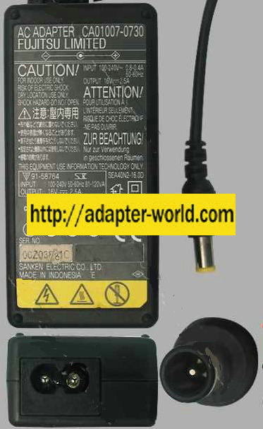 FUJITSU CA01007-0520 AC ADAPTER 16VDC 2.7A LAPTOP POWER SUPPLY