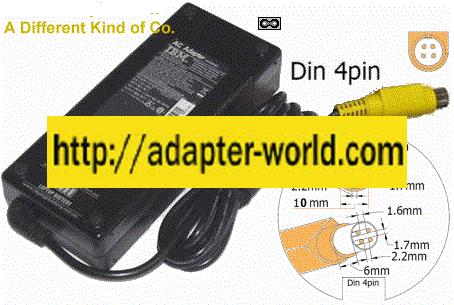 IBM 02K7089 AC Adapter 16VDC 7.5A 120W 4Pin 10mm Male New (: :)