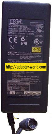IBM ADP-60WB AC ADAPTER 12VDC 4.4A 9497-XXX 04N7413 8PINS 9mm Mi