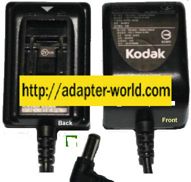 KODAK XA-0912 AC ADAPTER 12V DC 700 mA -( ) Li-ion Battery Charg