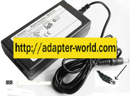 Kodak MPA7701 AC ADAPTER 24VDC 1.8A Easyshare Dock Printer Serie