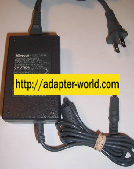 MICROSOFT STD-1225M AC ADAPTER 12VDC 2.5A 1x3x5.5mm -( ) NEW