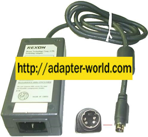 REXON AC-005 AC ADAPTER 5VDC 12V 1.5A (: :) 4Pin 9mm Mini Din Us