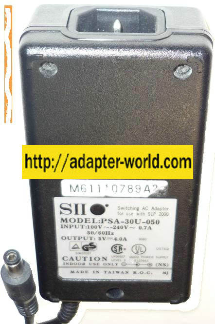 SII PSA-30U-050 AC ADAPTER 5V 4A SLP2000 SII SMART LABEL PRINTER