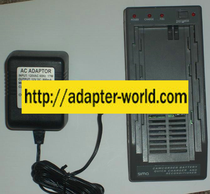 SIMA SPM-3 CAMCORDER BATTERY CHARGER WITH ADAPTER SIMA SPM-3 CAMCORDER BATTERY CHARGER WITH ADAPTER