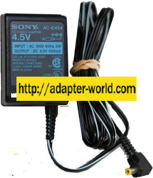 SONY AC-E454 AC ADAPTER 4.5VDC 400mA Power Supply Walkman AUDIO