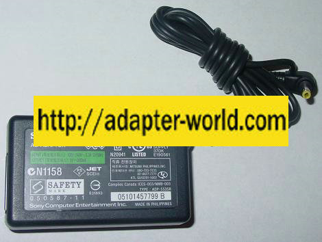 SONY PSP-100 AC Adapter 5Vdc 2000mA -( ) 1.5x4mm POWER SUPPLY Pl