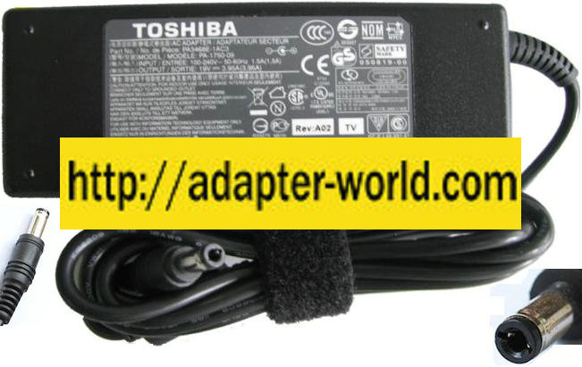 TOSHIBA PA-1750-09 AC ADAPTER 19VDC 3.95A NEW -( ) 2.5x5.5x12mm TOSHIBA PA-1750-09 AC ADAPTER 19VDC 3.95A NEW -( ) 2.5x5.5x12mm