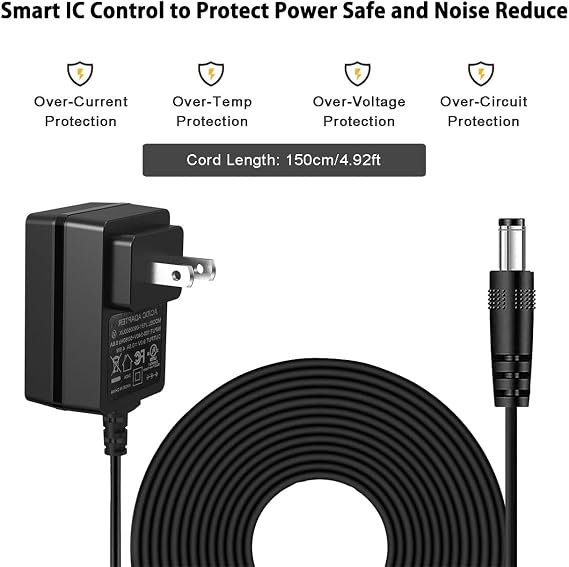 AC Adapter Compatible with Tech 21 SansAmp Bass Driver DI v1 / SansAmp Bass Driver DI v2 / SansAmp TRI-A.C. /