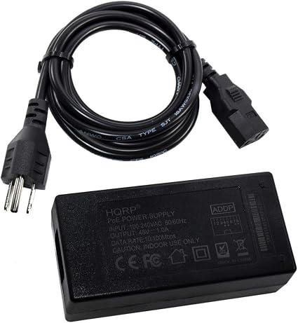 48V POE Injector IEEE 802.3AT Compatible with Mitel 5300 Series 5330 5330e 5340 5340e 5360 5312 5324 5320 IP P