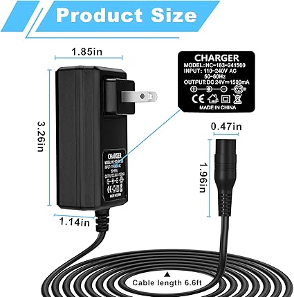 24V Electric Scooter Charger for Razor E300 E200 E150 E125 E100 MX350 Dirt Bike Pocket Mod Sports Mod Dirt Qua 24V Electric Scooter Charger for Razor E300 E200 E150 E125 E100 MX350 Dirt Bike Pocket Mod Sports Mod Dirt Qua