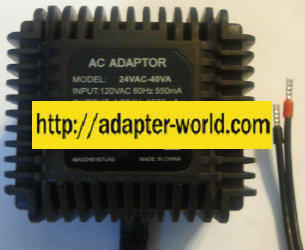 24VAC-40VA AC ADAPTER 24VAC 1670mA Shilded Wire NEW POWER SUPPL