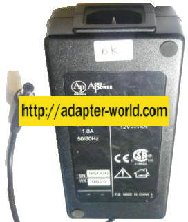 ACRO-POWER AXS48S-12 AC ADAPTER 12VDC 4A -( ) 2.5x5.5mm 100-240v