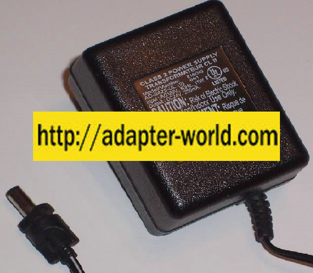 AD-2425-UL AC DC ADAPTER 24V 250mA TRANSFORMATEUR CL II POWER SU