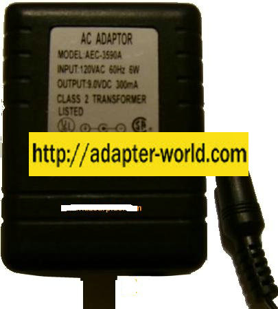 AASTRA CORPORATION AEC-3590A AC ADAPTER 9Vdc 300mA (-) New 120