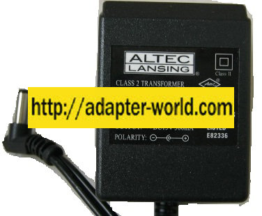 ALTEC LANSING 9701-00535-1UND AC ADAPTER 15V DC 300mA -( )- 2x5.