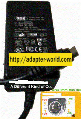 APX SP20905QR AC ADAPTER 5VDC 4A 20W New 4PIN 9mm DIN ITE POWER