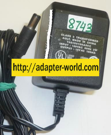 AULT T35150100A00C AC ADAPTER 15VAC 100mA NEW ~(~) 2x5.5x9.9mm