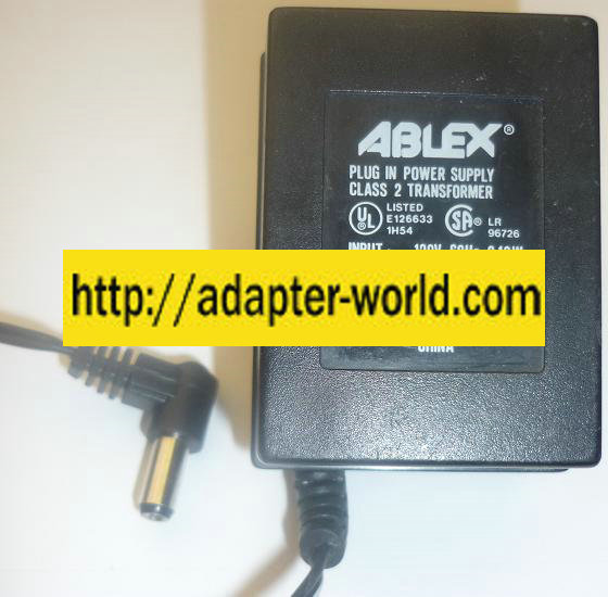 Ablex 1183-9-3000 AC ADAPTER 9VDC 300mA new (-) 2x5.5x12.1mm r