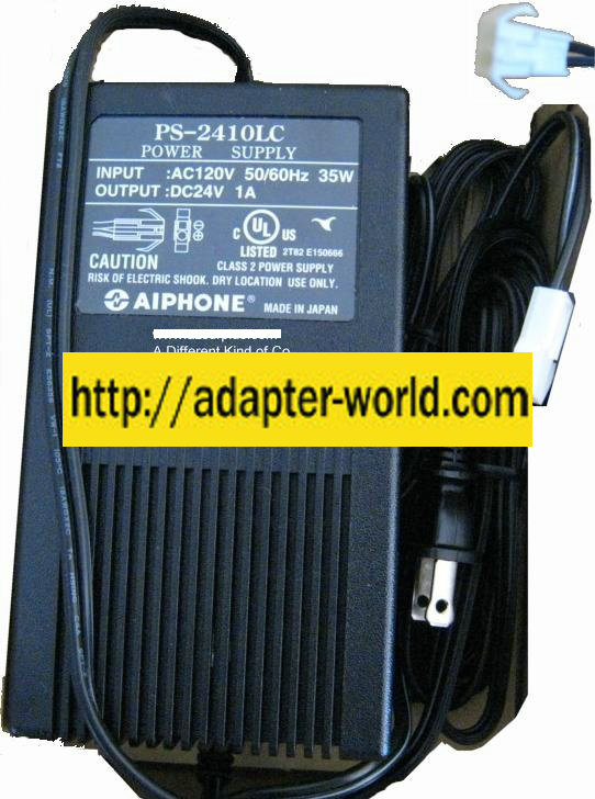 AiPhone PS-2410LC AC Aapter 24VDC 1A 2pin Molex New 120vac 35W