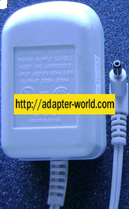 COMPONENT TELEPHONE U090030D12 AC ADAPTER 9VDC 300mA -( ) 1.3x3.