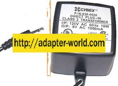 CYBEX CET 48A-9-1000 AC ADAPTER 9VAC 1000mA New ~(~)~ 2.5mm aud