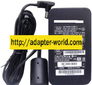 CISCO PSA18U-480(JMC) AC ADAPTER 48VDC 0.38A NEW -( ) 2.5x5.5mm