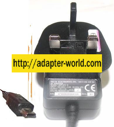 DELTA ADP-5FH D AC ADAPTER 5V 1A POWER SUPPLY EUOROPE VERSION