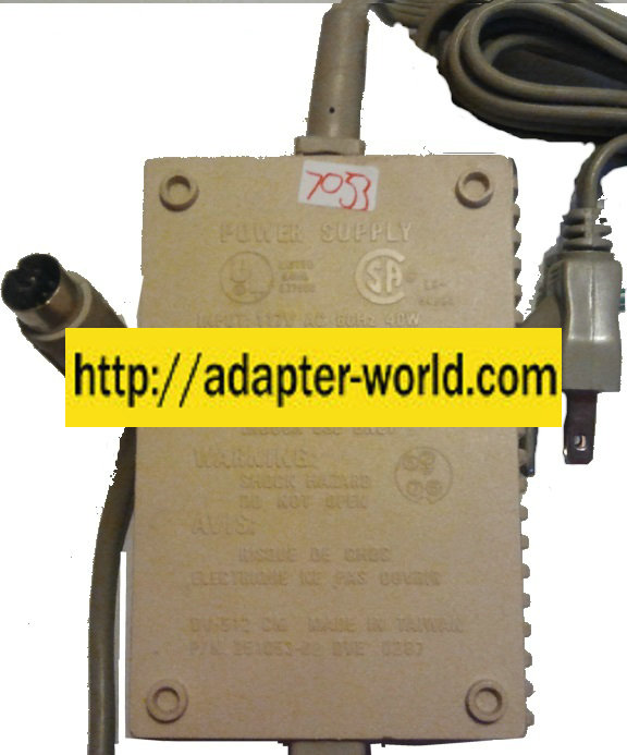 DVE 251053-02 AC ADAPTER 5VDC 8.5W 9VAC 9VA 4 Pin Din 13mm New