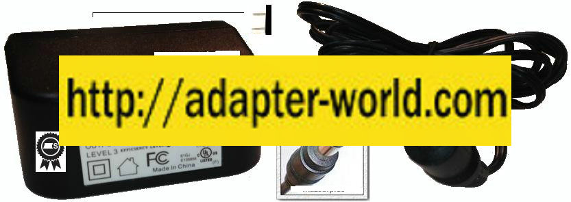 DVE DSA-30W-12 US 075190 AC ADAPTER 7.5VDC 2.5A New ( )- 3x6.5m