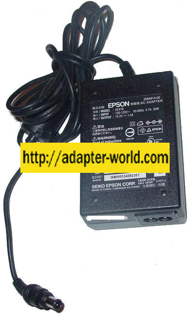 EPSON A241B PERFECTION 1270 1670 AC ADAPTER 15.2V DC 1.4A POWER