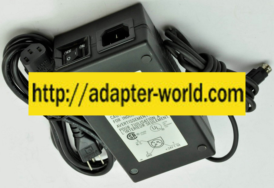 EPSON M33PA-L AC ADAPTER 24VDC 1.5A New 3 Pin Din Power Supply