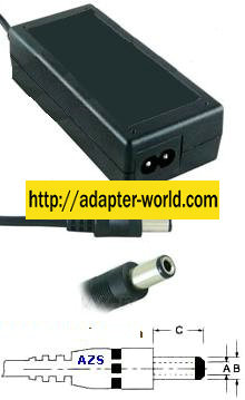 Finecom 1702300 AC ADAPTER 17VDC 2.3A -( ) 2x5.5mm 100-240vac Re