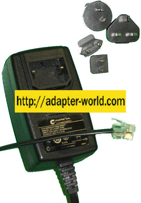 GLOBTEK GT-41052-1548 AC ADAPTER 48VDC 0.31A RJ12 6pin New TELEP