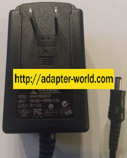 HON-KWANG HK-AF-050A200-CP AC ADAPTER 5VDC 2A NEW