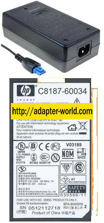 HP C8187-60034 AC Adapter 32Vdc 2500mA Astec AA24450L Printer 7